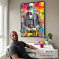 Quadro Decorativo Amor e Sabedoria em escritorio moderno - quadros decorativos para sala