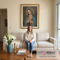 Quadro Decorativo A Esperança da Virgem Maria Beleza e Inspiração em sala de estar moderna - quadros decorativos para sala