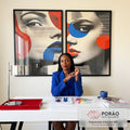 Quadro Decorativo Mulheres - Minimalismo Moderno em escritorio moderno - quadros decorativos para sala