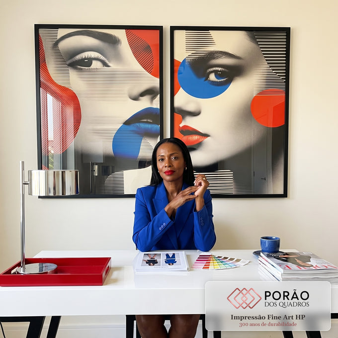 Quadro Decorativo Mulheres - Minimalismo Moderno em escritorio moderno - quadros decorativos para sala