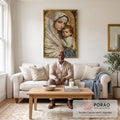 Quadro Decorativo Amor Eterno e Sofisticado em sala de estar moderna - quadros decorativos para sala