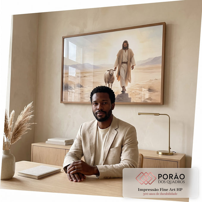 Quadro Decorativo Reflexões do Deserto em escritorio moderno - quadros decorativos para sala