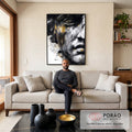 Quadro Decorativo Elegância Abstrata em sala de estar moderna - quadros decorativos para sala