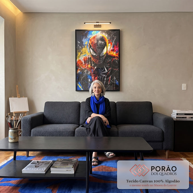 Quadro Decorativo Aranha e Veneno - Duelo Moderno para sua Decoração em sala de estar moderna - quadros decorativos para sala