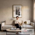 Quadro Decorativo: Elegância Geométrica Preto e Branco em sala de estar moderna - quadros decorativos para sala