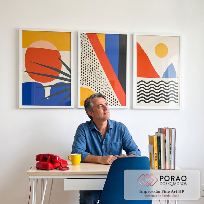 Quadro Decorativo: Explosão de Cores para Inspirar em escritorio moderno - quadros decorativos para sala