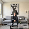Quadro Decorativo Minimalista com Borboletas em sala de estar moderna - quadros decorativos para sala