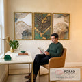 Quadro Decorativo Galeria de Ouro - Transforme Seu Espaço em escritorio moderno - quadros decorativos para sala