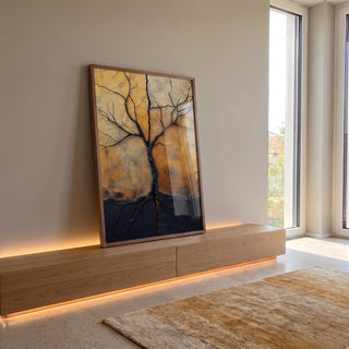 Quadro Decorativo Tronco de Esperança em ambiente decorado - quadros decorativos para sala