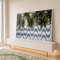Quadro Decorativo Praia Tropical: Um Vislumbre do Paraíso em ambiente decorado - quadros decorativos para sala