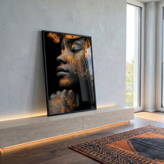 Quadro Decorativo Mulher da Natureza em ambiente decorado - quadros decorativos para sala