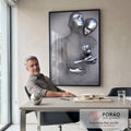 Quadro Decorativo Amor Eterno: Enlace de Almas em Prata em escritorio moderno - quadros decorativos para sala
