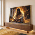 Quadro Decorativo Jesus Cristo - Arte Inspiradora para Seu Ambiente em ambiente decorado - quadros decorativos para sala