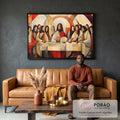 Quadro Decorativo Santa Ceia 3 - Arte em Canvas para Ambientes Sofisticados em sala de estar moderna - quadros decorativos para sala