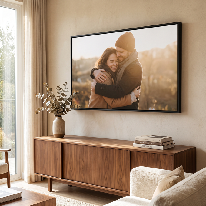 Quadro com foto personalizada horizontal na parede — Porão dos Quadros