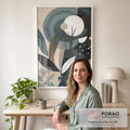 Quadro Decorativo Folhas Tropicais Modernas - Sofisticação e Natureza para seu Ambiente em escritorio moderno - quadros decorativos para sala