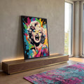 Quadro Decorativo: Sorriso Icônico de Marilyn Monroe em ambiente decorado - quadros decorativos para sala