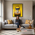 Quadro Decorativo Carro Corvette - Arte Moderno para Transformar Seu Ambiente em sala de estar moderna - quadros decorativos para sala