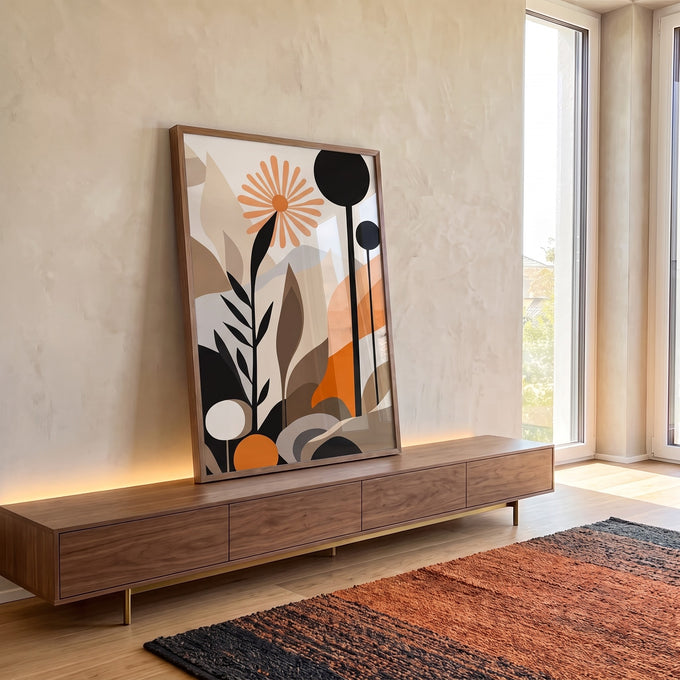 Quadro Decorativo Boho 01 - Sofisticação e Estilo para Sua Decoração em ambiente decorado - quadros decorativos para sala