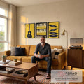 Quadro Decorativo Melodia da Alma em Cores Vibrantes em sala de estar moderna - quadros decorativos para sala