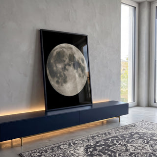 Quadro Decorativo Encanto Lunar da Luz da Lua em ambiente decorado - quadros decorativos para sala