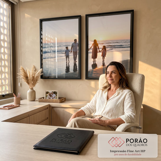 Foto Personalizada 2 Telas em escritorio moderno - quadros decorativos para sala