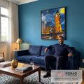 Quadro Decorativo Beleza Noturna em sala de estar moderna - quadros decorativos para sala