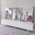 Quadro Decorativo Primavera em Paris: Encante-se! em ambiente decorado - quadros decorativos para sala