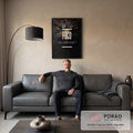 Quadro Decorativo Motivacional Foco - Inspire Seu Ambiente com Estilo em sala de estar moderna - quadros decorativos para sala