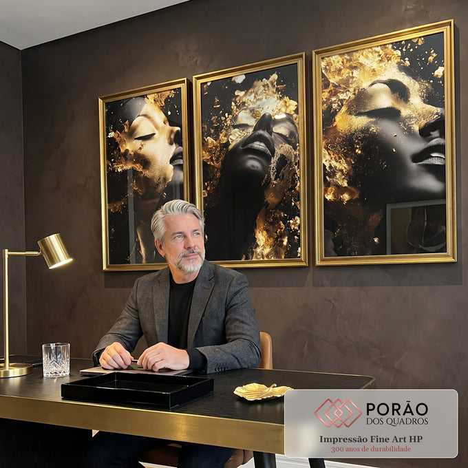Quadro Decorativo A Beleza das Mulheres  Arte Inspiradora em escritorio moderno - quadros decorativos para sala