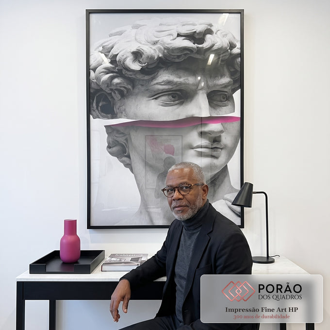 Quadro Decorativo: Jogo de Luz em Esculturas Monocromáticas em escritorio moderno - quadros decorativos para sala