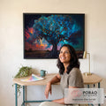 Quadro Decorativo Árvore da Vida: Renove Seu Espaço em escritorio moderno - quadros decorativos para sala