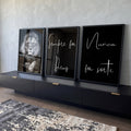 Quadro Decorativo: Leões Majestosos - Inspiração e Força em ambiente decorado - quadros decorativos para sala