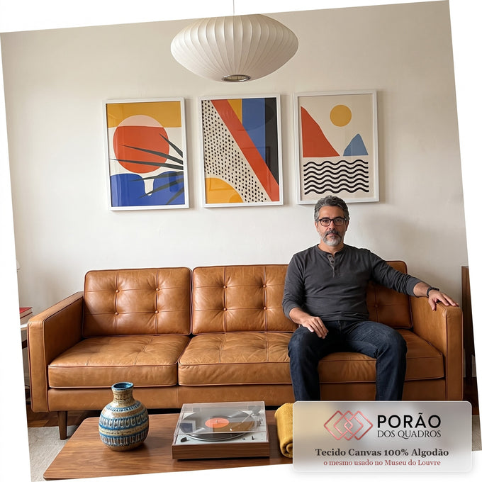 Quadro Decorativo: Explosão de Cores para Inspirar em sala de estar moderna - quadros decorativos para sala
