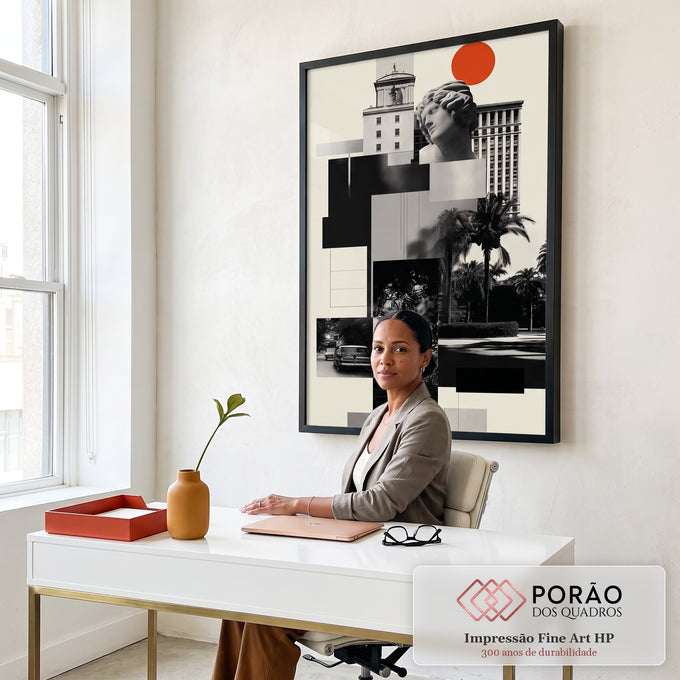 Quadro Decorativo Minimalista Moderno em escritorio moderno - quadros decorativos para sala