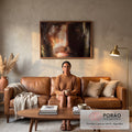 Quadro Decorativo Olhar Profundo em sala de estar moderna - quadros decorativos para sala