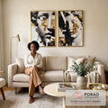 Quadro Decorativo Clássico e Moderno em sala de estar moderna - quadros decorativos para sala