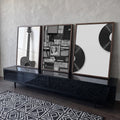 Quadro Decorativo: Paixão Musical Monocromática em ambiente decorado - quadros decorativos para sala