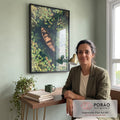 Quadro Decorativo Lago Sereno em escritorio moderno - quadros decorativos para sala