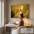 Quadro Decorativo Romance Radiante: Paixão e Luz Lunar em escritorio moderno - quadros decorativos para sala