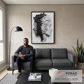 Quadro Decorativo Duas Faces Preto e Branco em sala de estar moderna - quadros decorativos para sala
