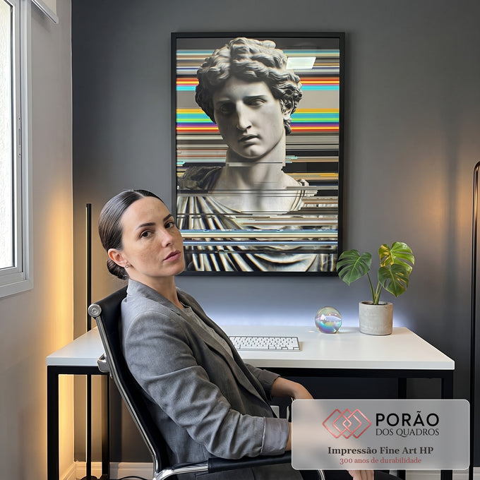 Quadro Decorativo Escultura Moderna em escritorio moderno - quadros decorativos para sala