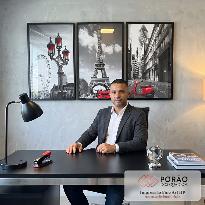 Quadro Decorativo Encantos da Europa: Desperte sua Alma Viajante em escritorio moderno - quadros decorativos para sala