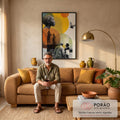 Quadro Decorativo Elegância com Força e Esperança em sala de estar moderna - quadros decorativos para sala
