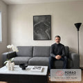 Quadro Decorativo Abstrato Estelar em sala de estar moderna - quadros decorativos para sala