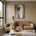 Quadro Decorativo Olhar do Cavalo em sala de estar moderna - quadros decorativos para sala