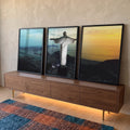 Quadro Decorativo: Vista Inspiradora do Rio de Janeiro em ambiente decorado - quadros decorativos para sala