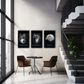Quadro Decorativo Foco, Execução e Disciplina: Transforme Seu Ambiente - quadros decorativos 1 Tela Vertical, 3 Telas - em sala moderna