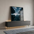 Quadro Decorativo Edifícios em Visão Moderna em ambiente decorado - quadros decorativos para sala