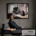Quadro Decorativo Beleza Negra: Toque de Majestade em escritorio moderno - quadros decorativos para sala